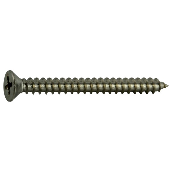 Midwest Fastener Sheet Metal Screw, #8 x 1-3/4 in, 18-8 Stainless Steel Flat Head Phillips Drive, 15 PK 35888 - main